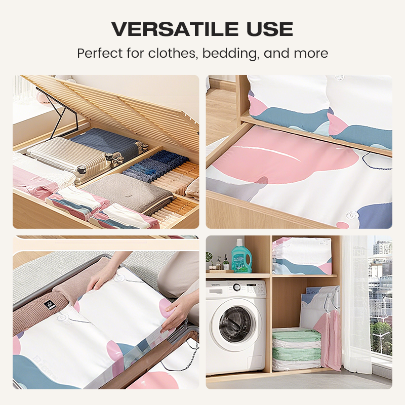 🔥 BUY 2 GET 1 FREE | No-Pump Vacuum Storage Bags - Save 80% Space Instantly! 📦