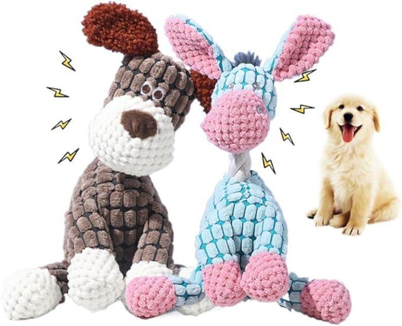 Brown dog+Blue Donkey