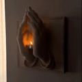 ✝️🙏"Hands of Faith" Praying Hands Wall Sconce & Candle Holder | Christian Home Decor💖