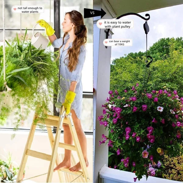 💥Blowout Sale 40% OFF🌳Plant Pulley Set For Garden Baskets Pots, Birds Feeder