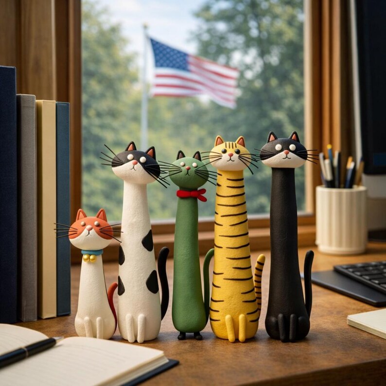 🔥LAST DAY49% OFF - 😻Handcrafted Quirky Cat Vase