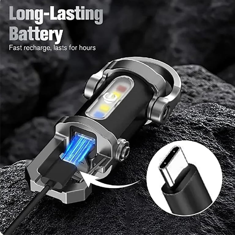 Rechargeable Mini Flashlight Keychain