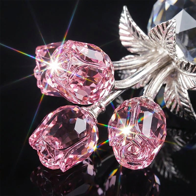 📢📢50% OFF!!🎉Eternal crystal rose flower figurine in a vase🌹