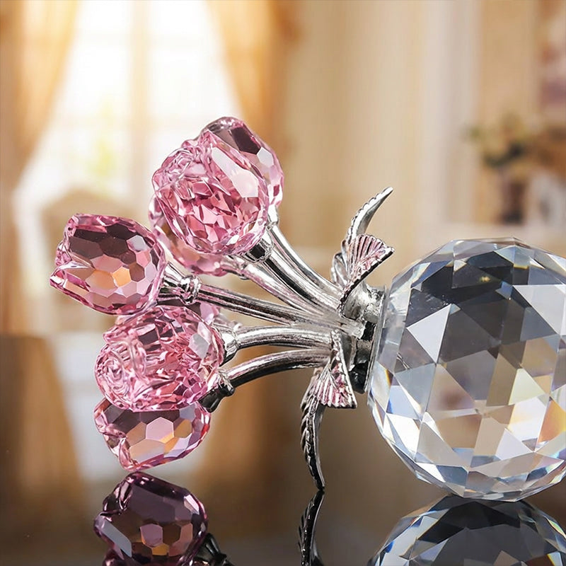📢📢50% OFF!!🎉Eternal crystal rose flower figurine in a vase🌹